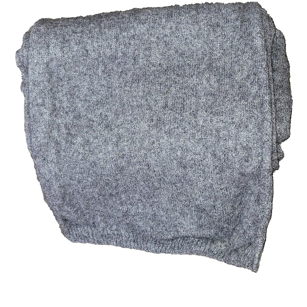 Hannah Rose 100% Cashmere Gray Scarf‎ Luxury Soft Unisex Old Money 10 x 68 in